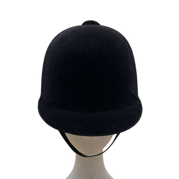 Vintage Westbury Hunt Cap Equestrian Riding Helmet Black Velvet Size 7 3/8 - 60 main image 4